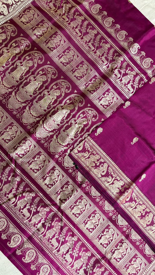 Baluchari sarees.
Material silk with bp.
With silkmark.