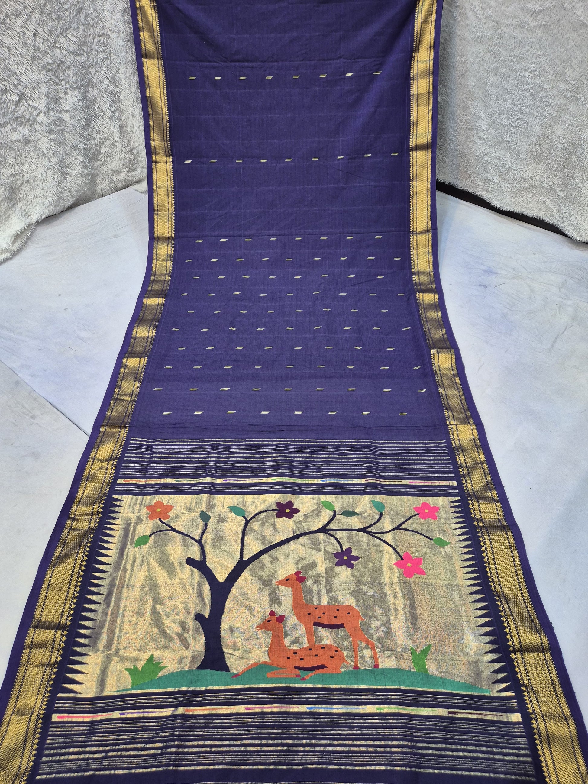 Pure Cotton handwoven paithani saree