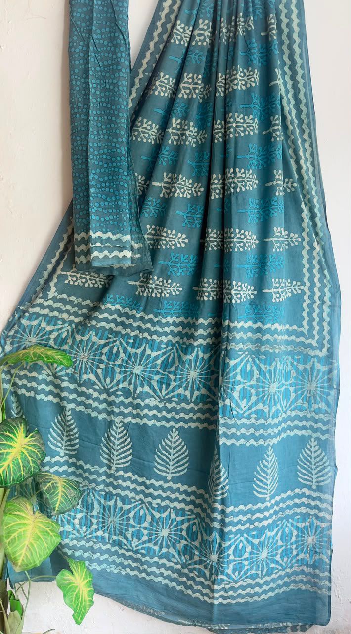 block prints on mul cotton