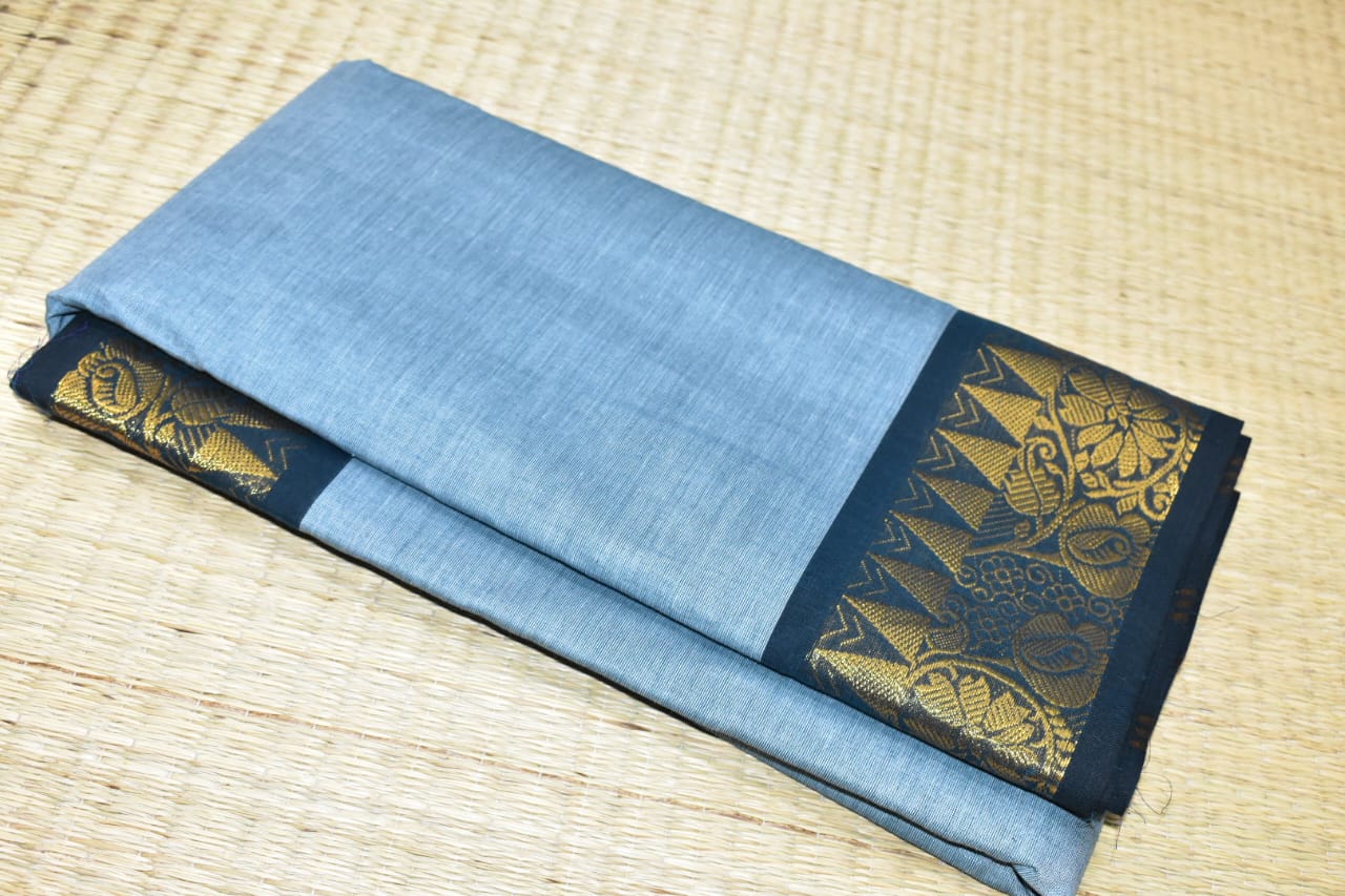 Chettinadu Cotton Saree in Blue