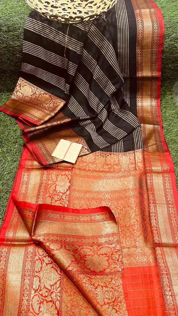 Heera-tussar-banarasee | Tussar silk Banarasee sarees