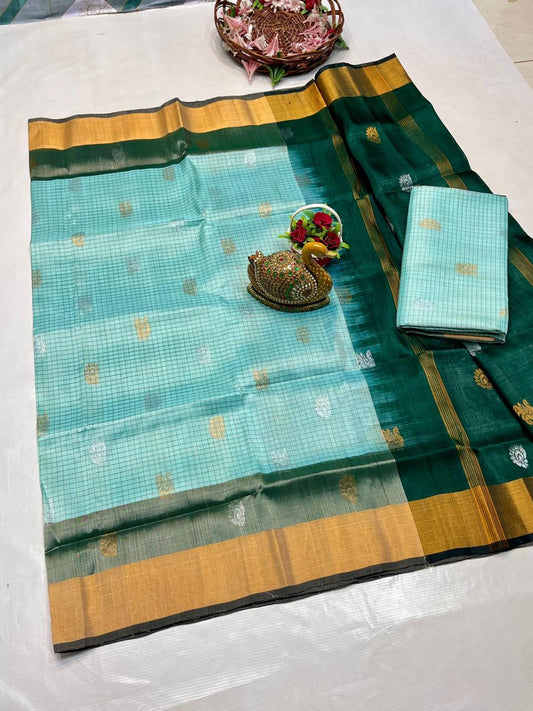 🥻UPPADA PATTU NEW 
  CHEKS BUTA
  SAREES 👌👌          