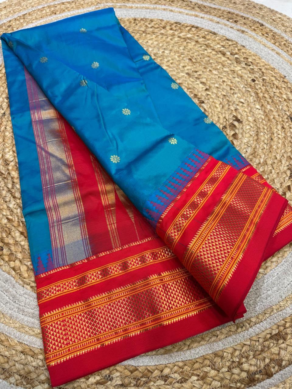 *All New Colours* 

*Exclusive silk ilkal saree*
*Pure silk korvai temple border* with *body butta* design superior quality ilkal saree & contrast blouse 
6.10mtrs length 
Full body pure silk 
Border, pallu & blouse semi silk
