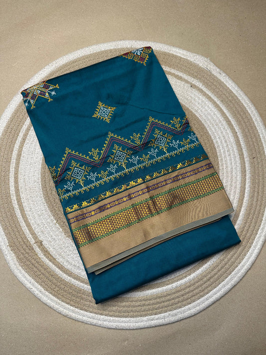 Kasthmika | Kasuti Work on Cotton Saree