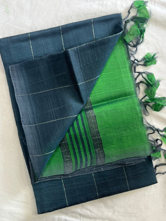 **Material **:- Mangalagiri handloom pattu by cotton 

**Model **:- all-over zari lines model sarees 

Contrast zari lines pallu & blouse