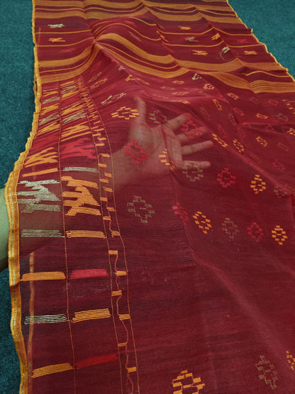 Dilip | Cotton Silk Dhakai Saree