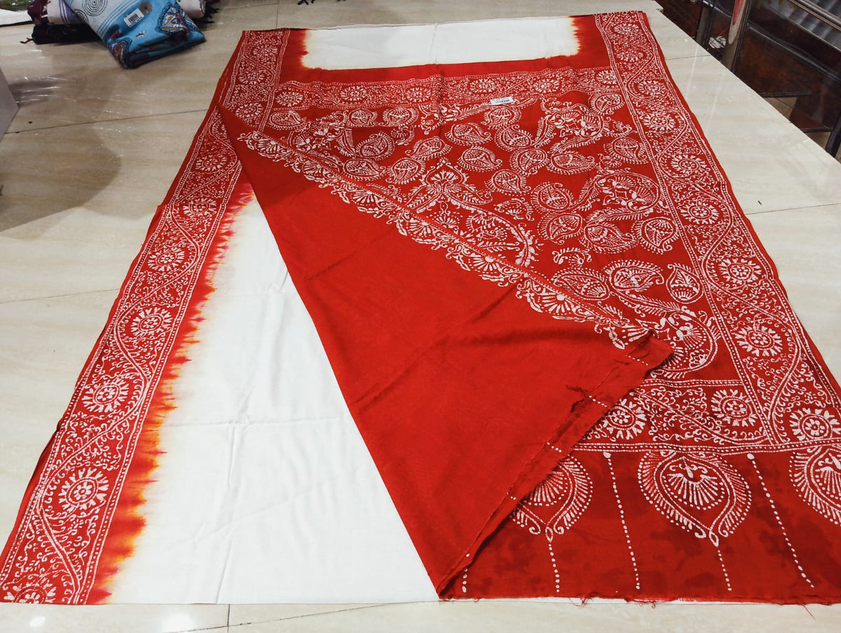 Cotton sorutuli handbatik saree with bp