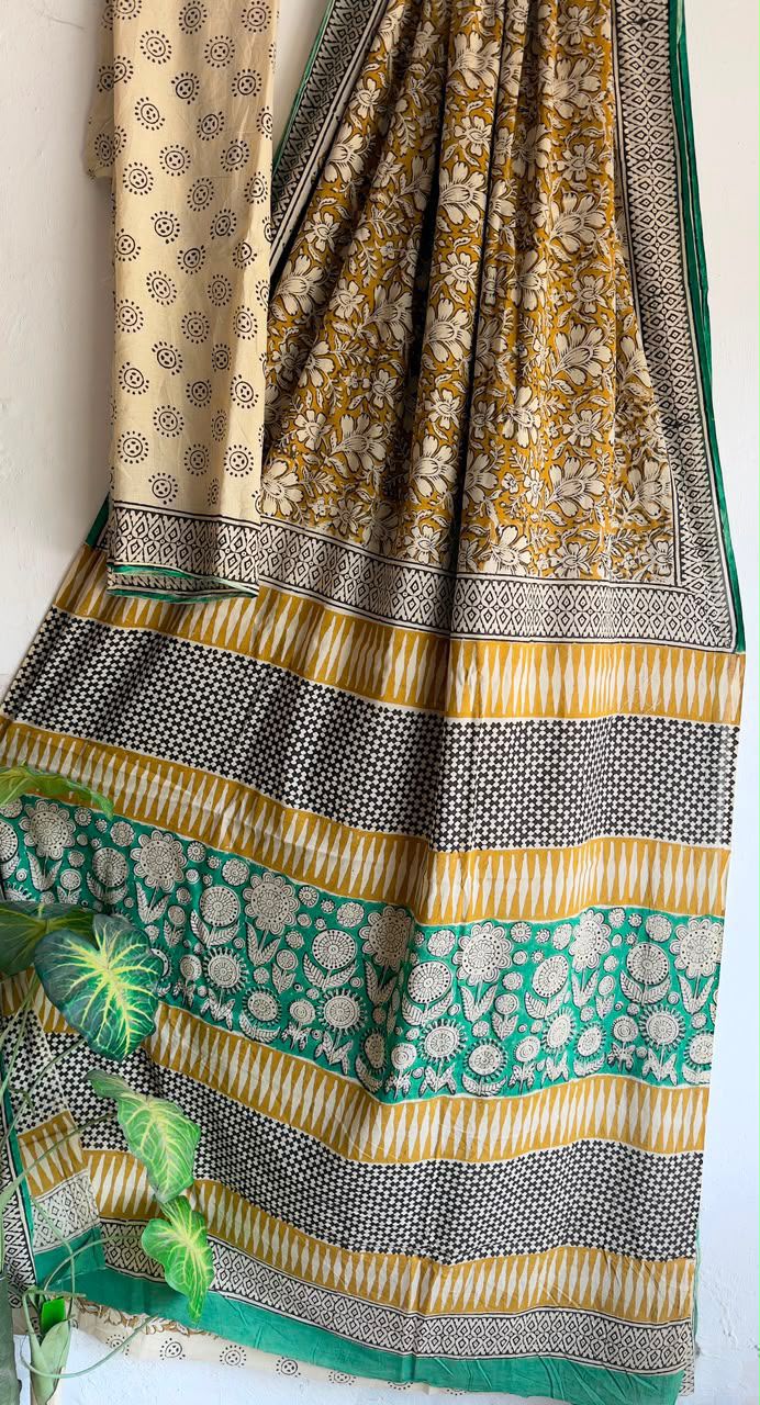 block prints on mul cotton