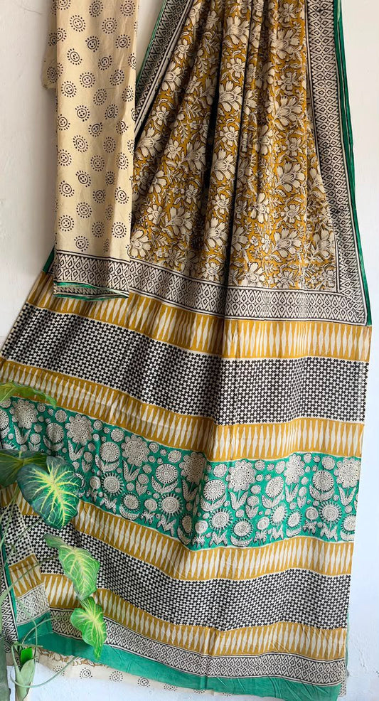 block prints on mul cotton