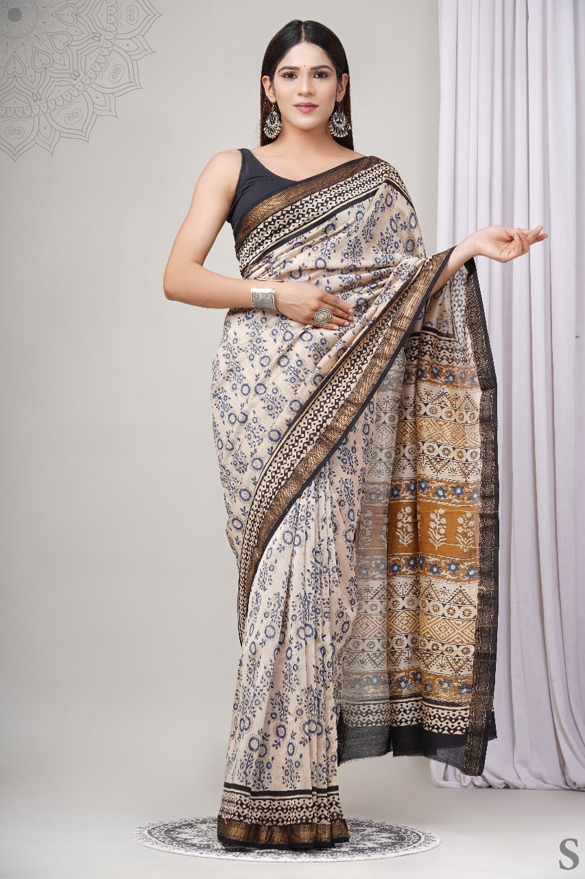 Mantra | Block prints on cotton silk