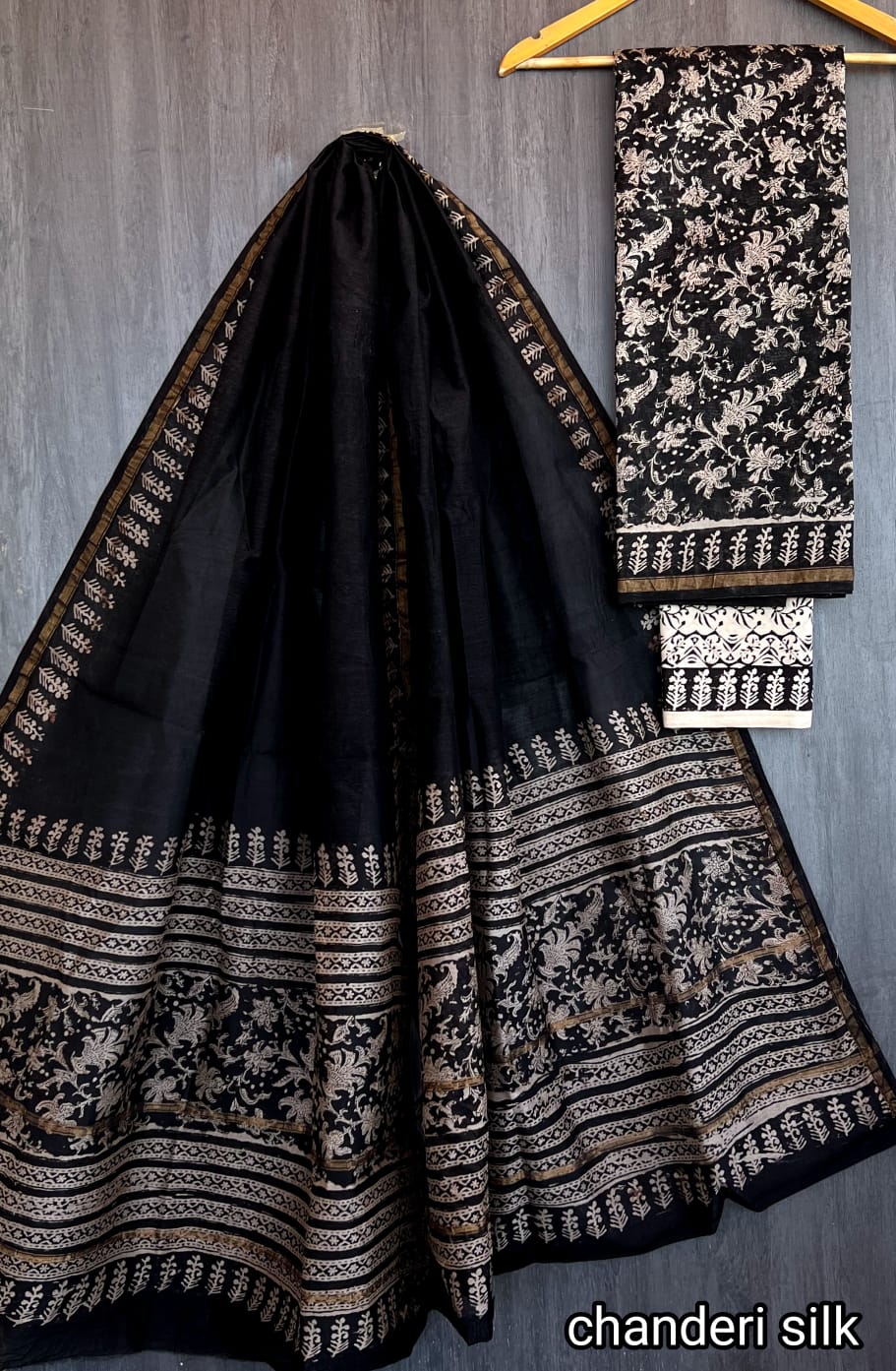 Suresh | hand block printed chanderi sarees