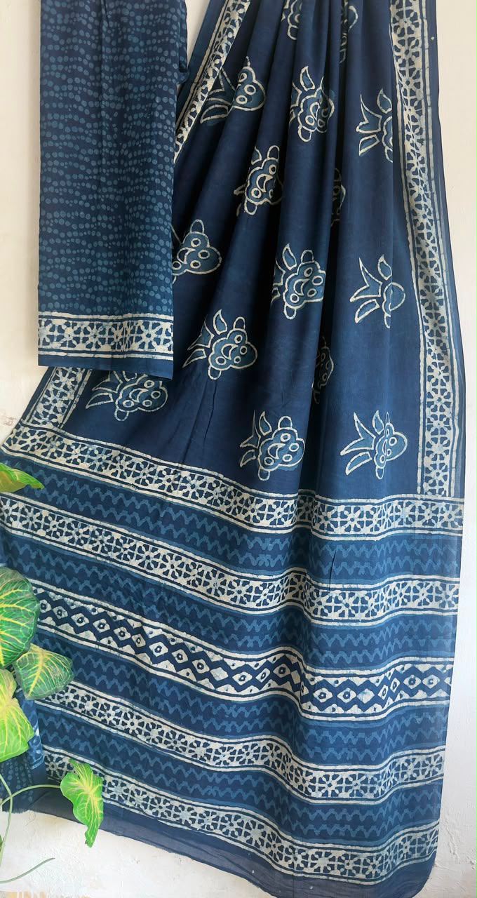 block prints on mul cotton
