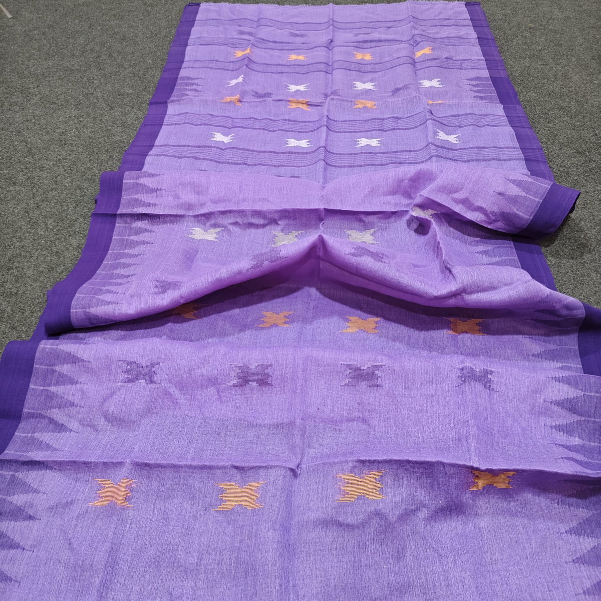 Authentic handloom
 monipuri cotton saree
With bp
