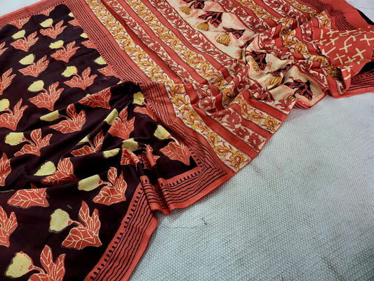 Rai | block printed by hand on Kota Doria cotton sarees