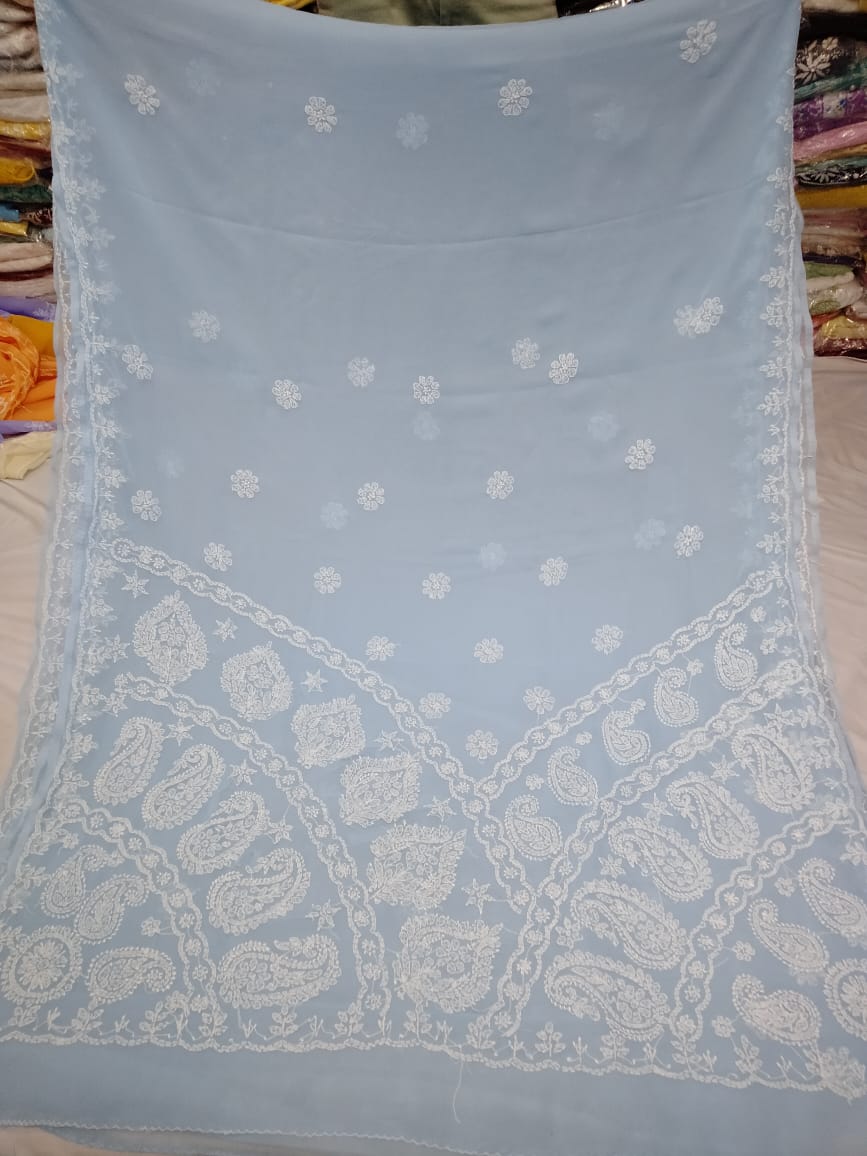 Lena | Georgette chikankari saree