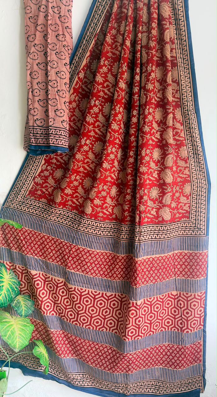 block prints on mul cotton