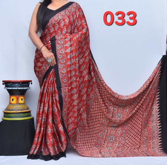 Anupriya | Ajrakh Prints on modal Silk