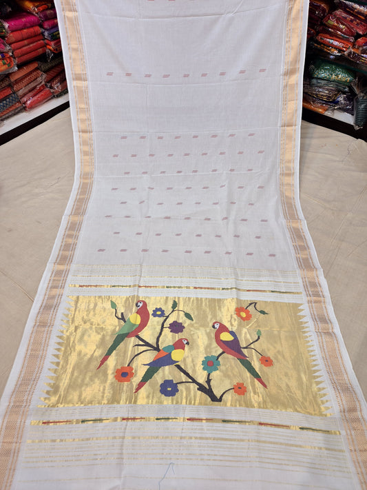 Chetvayan | Cotton Handloom Paithani Saree