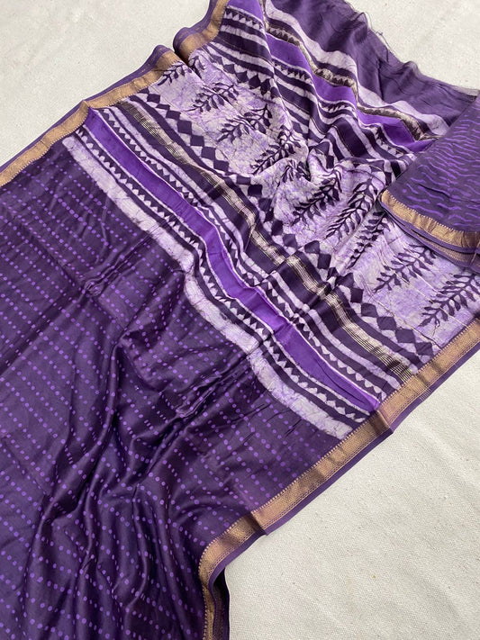 Let’s Wear #ethicallymade✅
🍁Beautifully Crafted Maheshwari Silk Saree  collection🍁
 Specially Designed in Bagru  jahota rapid dabu hand block print
100% Natural Dye
Fabric : Maheshwari Silk 
Length : 5.5 Meters
Blouse Piece : 0.90 Meter
