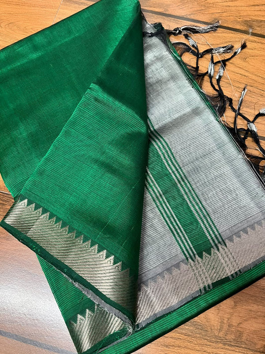 MANGALAGIRI pattu sarees
 with nizam border sarees.

Contrast blouse and pallu.