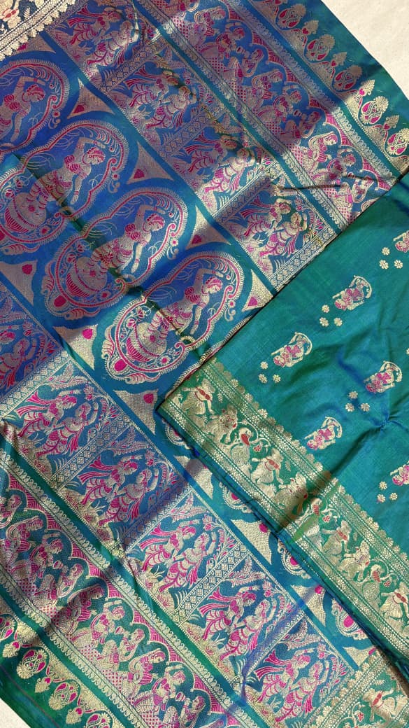 Swarnachari Saree, Silk with blouse piece with silkmark