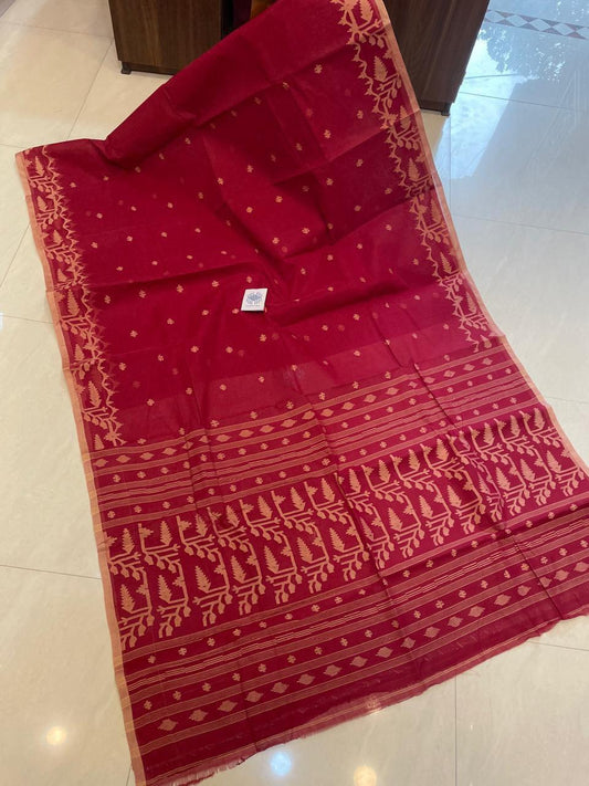 Jaipriya | handwoven Cotton Needlework jamdani saree