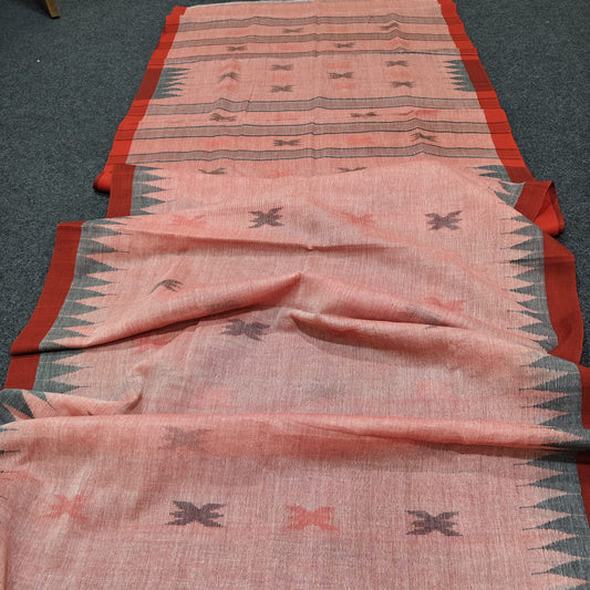 Authentic handloom
 monipuri cotton saree
With bp

