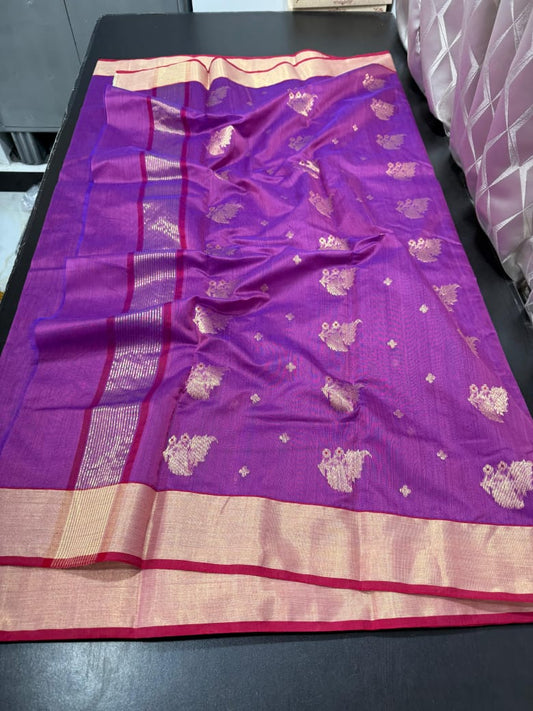 Chandralata | Cotton Silk Chanderi Saree
