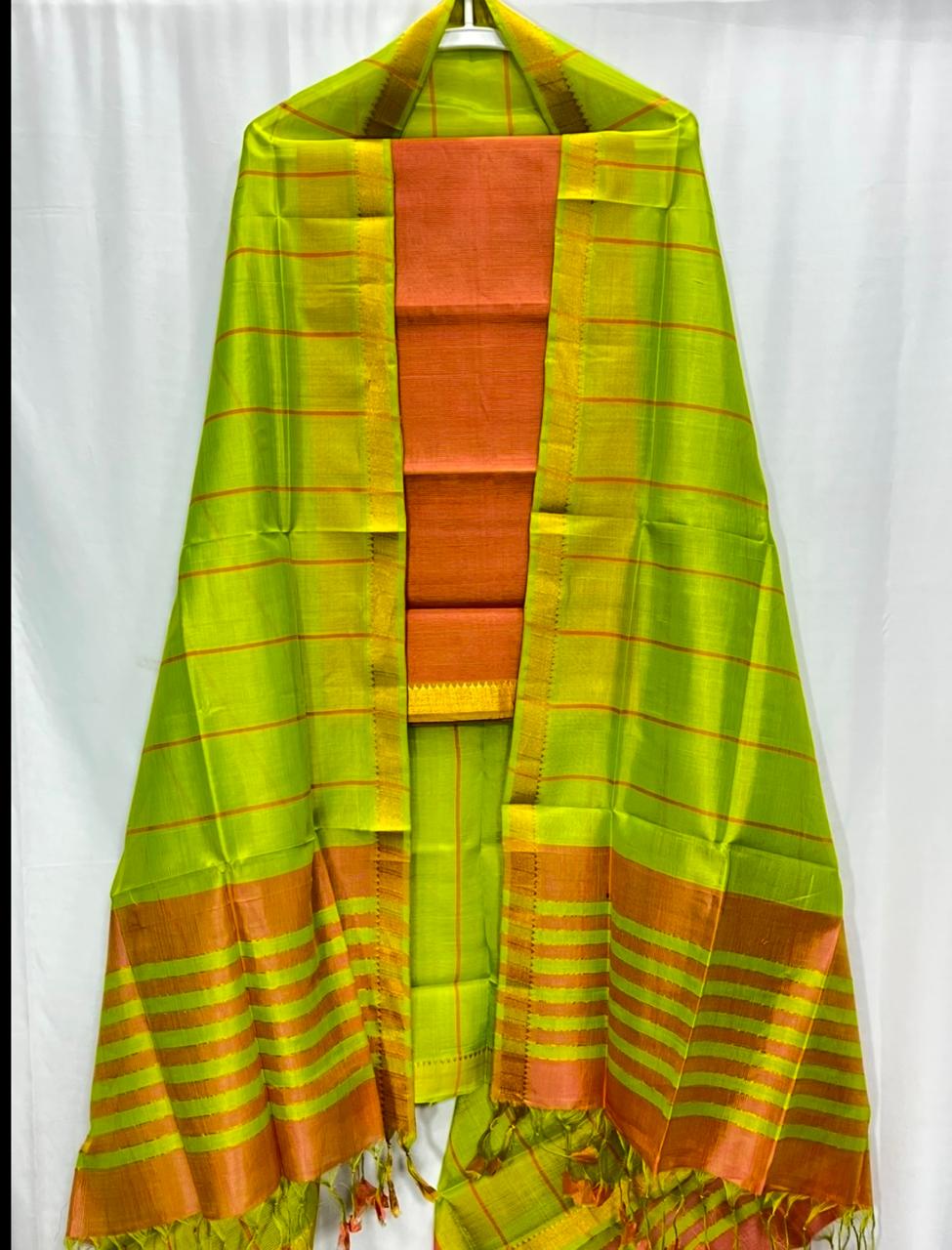 Faiyazna | Mangalagiri-Pattu-Dress-Material