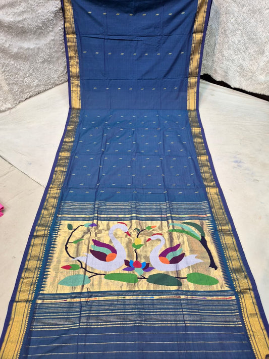 Pure Cotton handwoven paithani saree