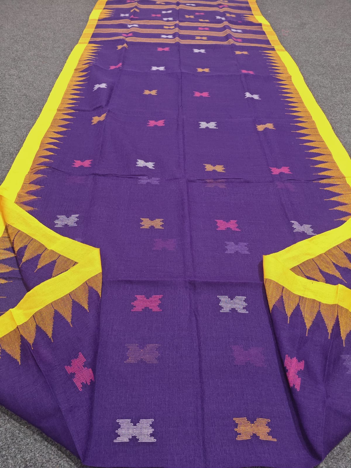 Authentic handloom
 monipuri cotton saree
With bp
