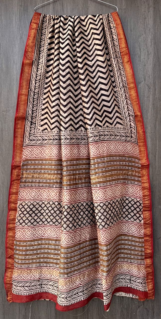 Bhavishya | Block printed with Maheshwari border
