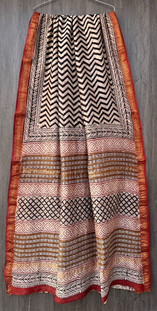 Bhavishya | Block printed with Maheshwari border