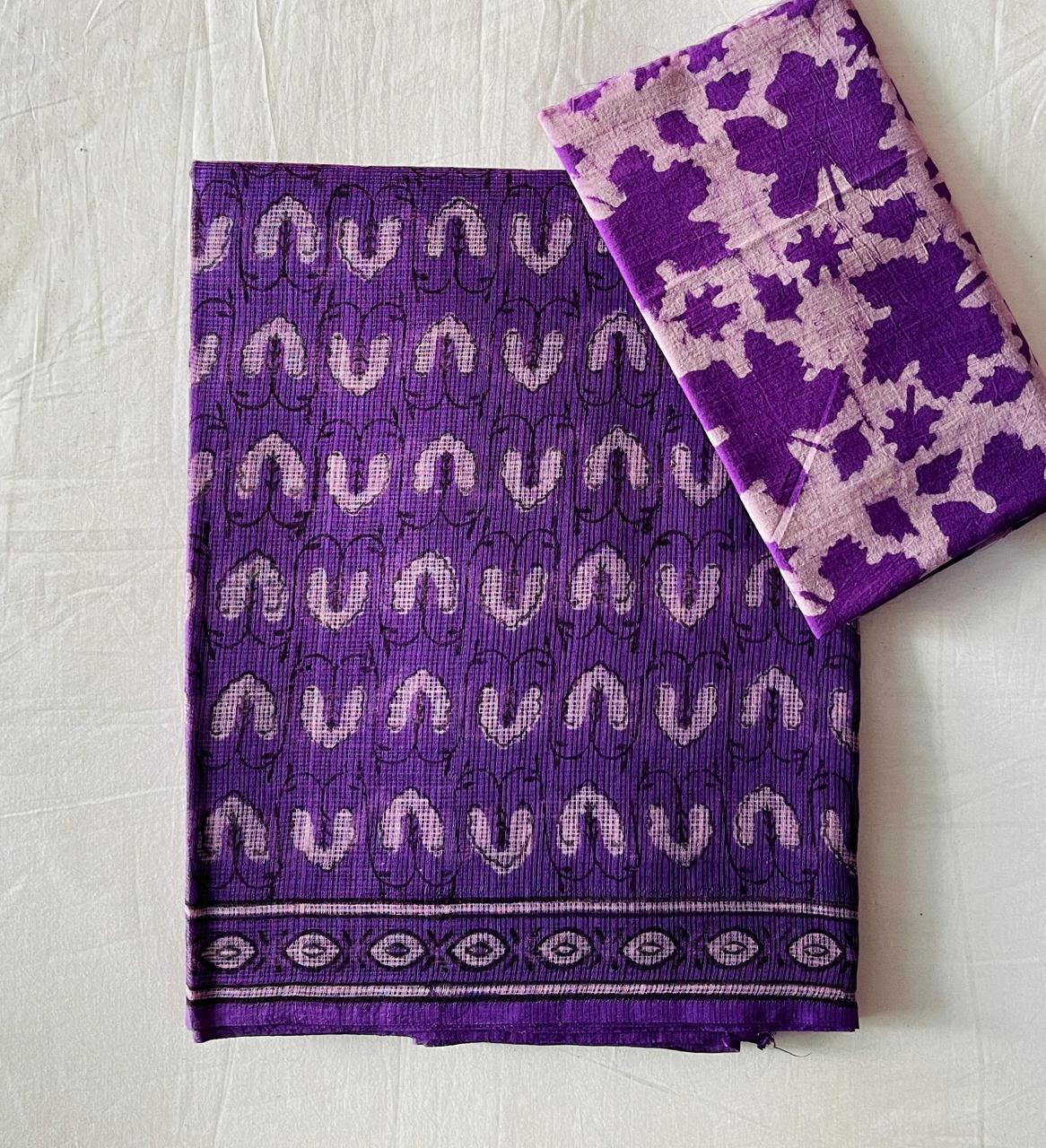 Sahu  | block printed by hand on Kota Doria cotton sarees