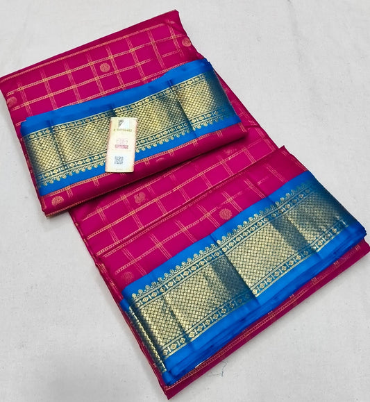 9 yards pure silk kanchipuram saree