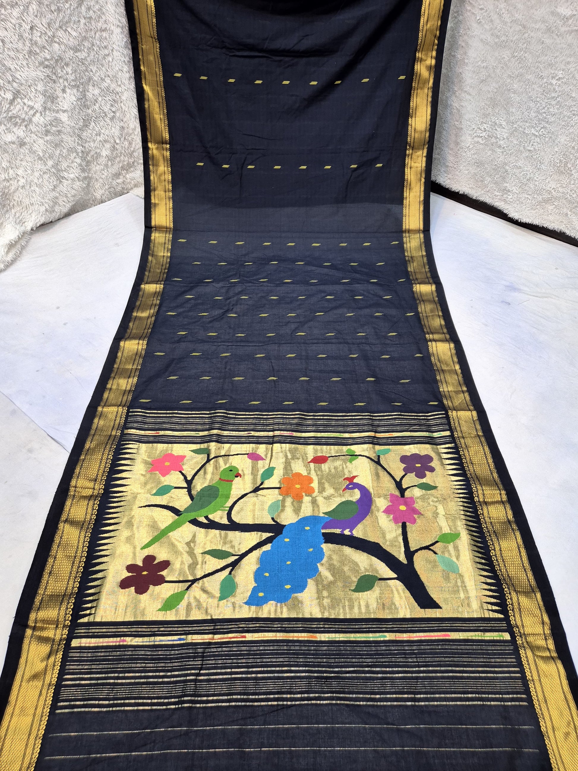 Pure Cotton handwoven paithani saree