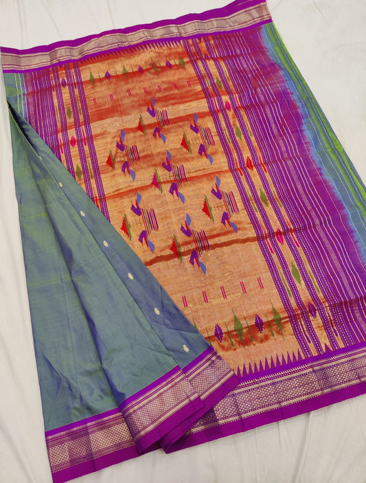Pugthira | Pure silk handloom Paithani Saree