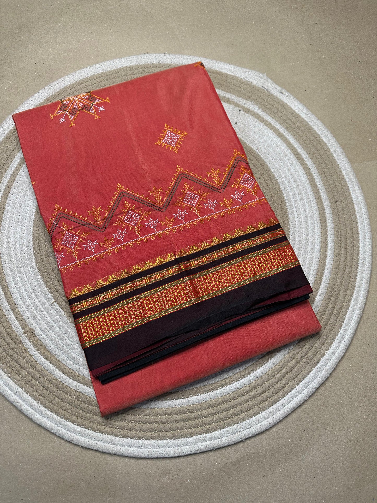 Kashita | Kasuti Work on Cotton Saree