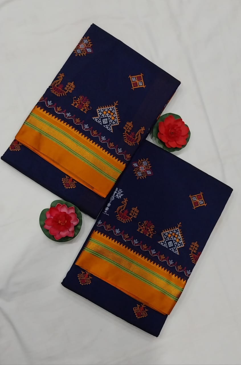 Madhyaratri | Karnataka Kasuti work saree