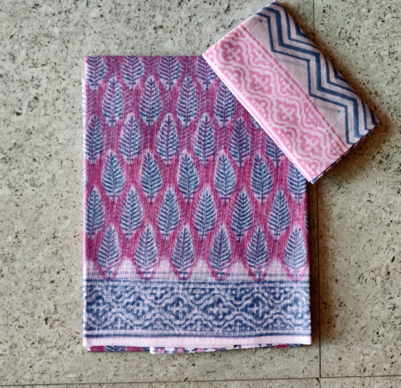 D'Souza  | block printed by hand on Kota Doria cotton sarees