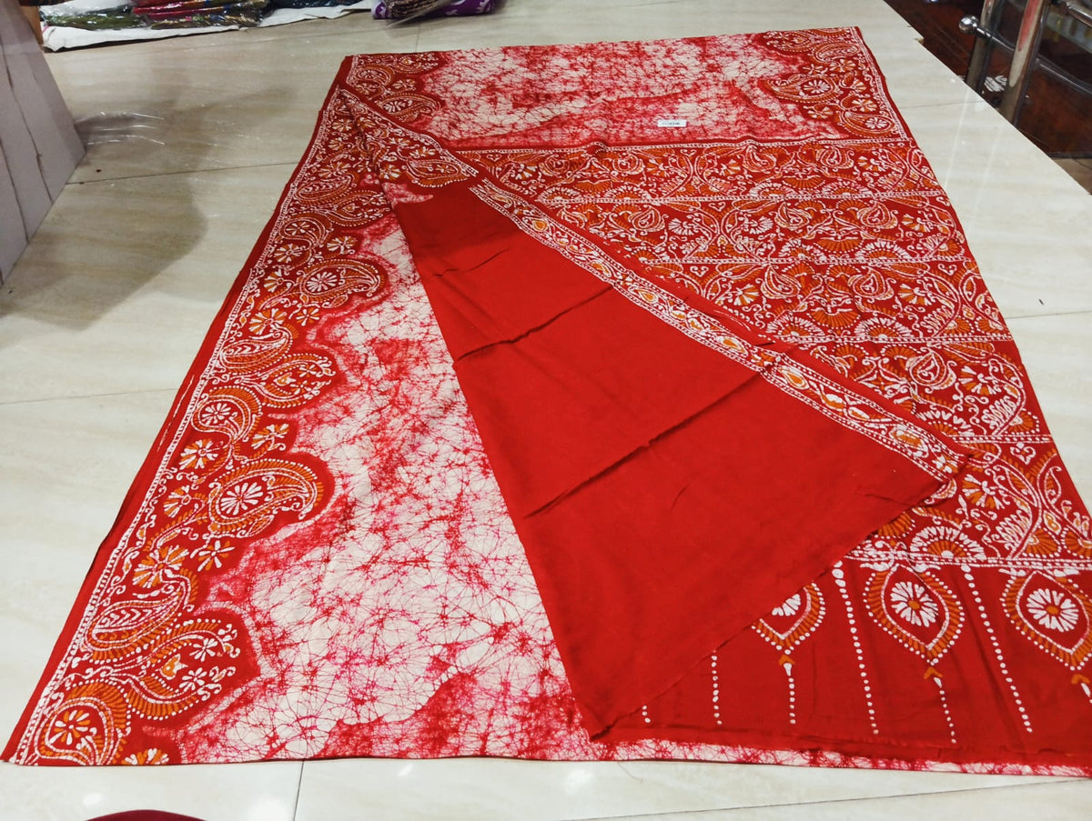 Cotton sorutuli handbatik saree with bp