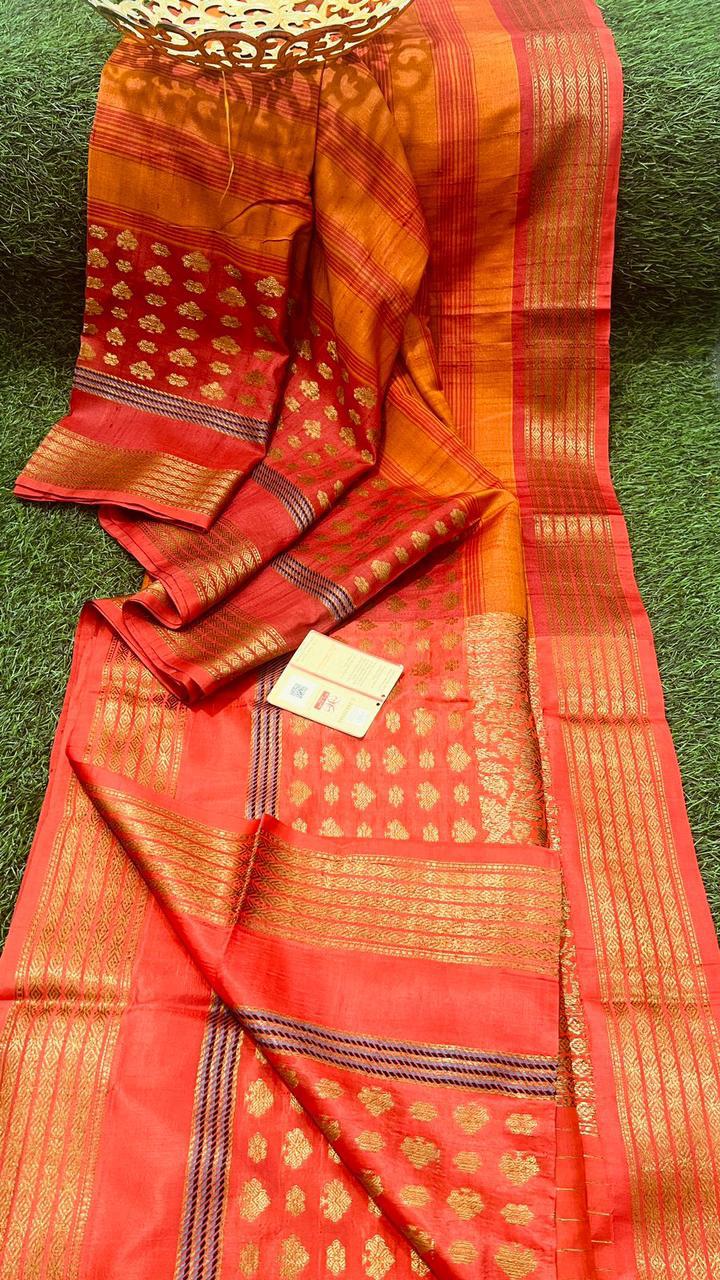 Janhvi-tussar-banarasee | Tussar silk Banarasee sarees