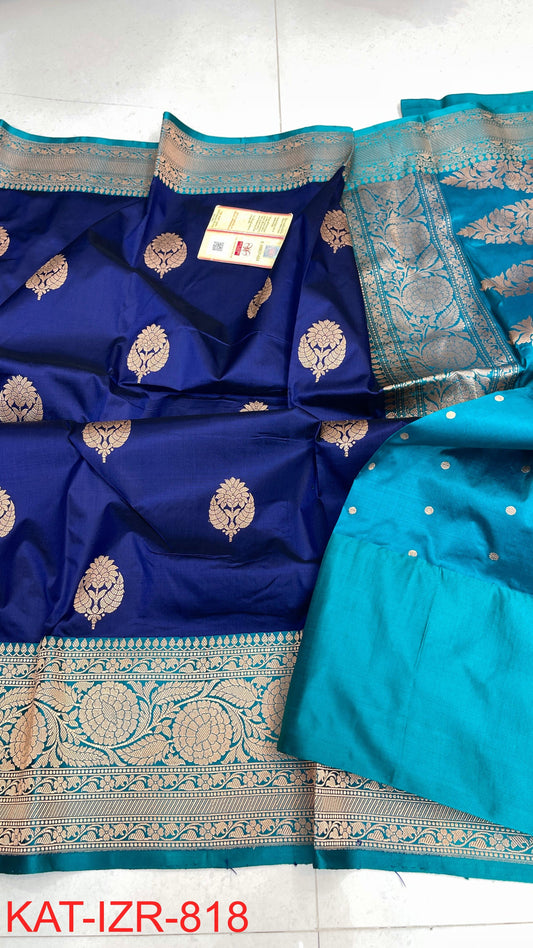 Pure Handloom banarasi KATAN **Checks +Meenakari* SAREE
                *KATAN Checks + Meenakari*
Silk Sarees with antique Jari 
*Rich Pallu
*  Blouse with Border
* Smooth & Soft Fabric