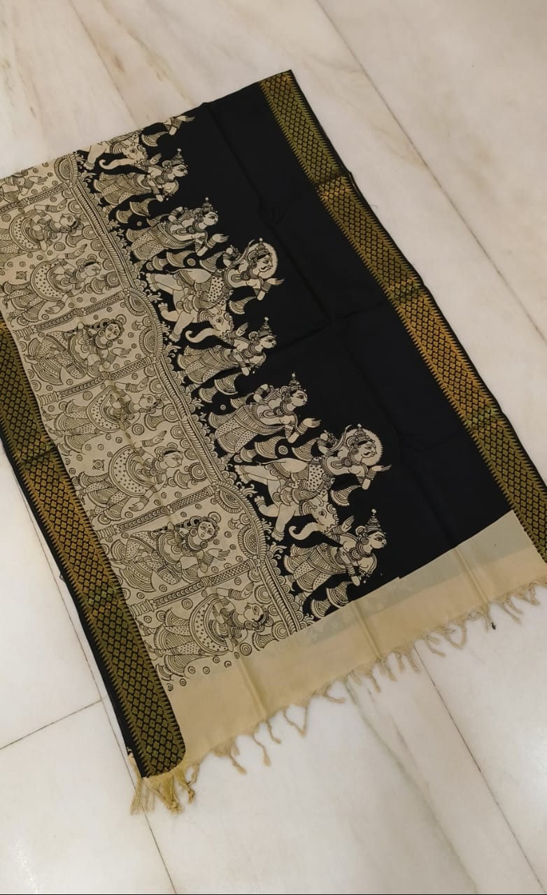 Yatra | Kalamkari-Silk-Dupatta