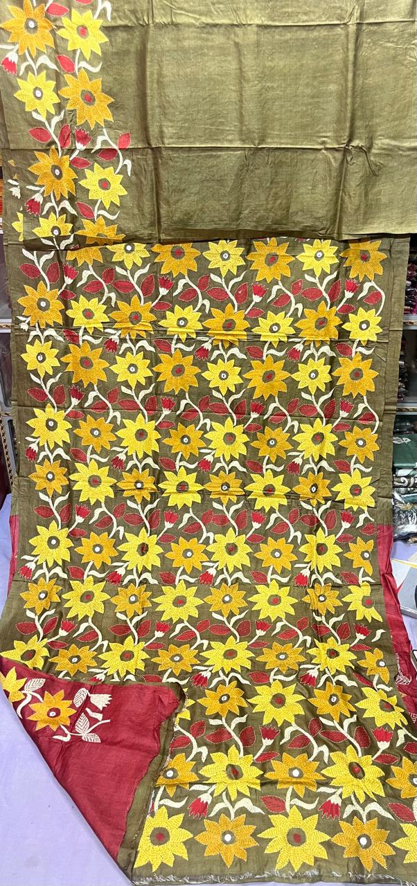 Available tashar katha stich saree
With bp
With silk mark