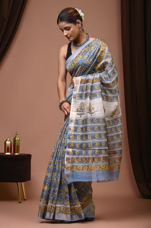 Mekhala | Block prints on cotton silk