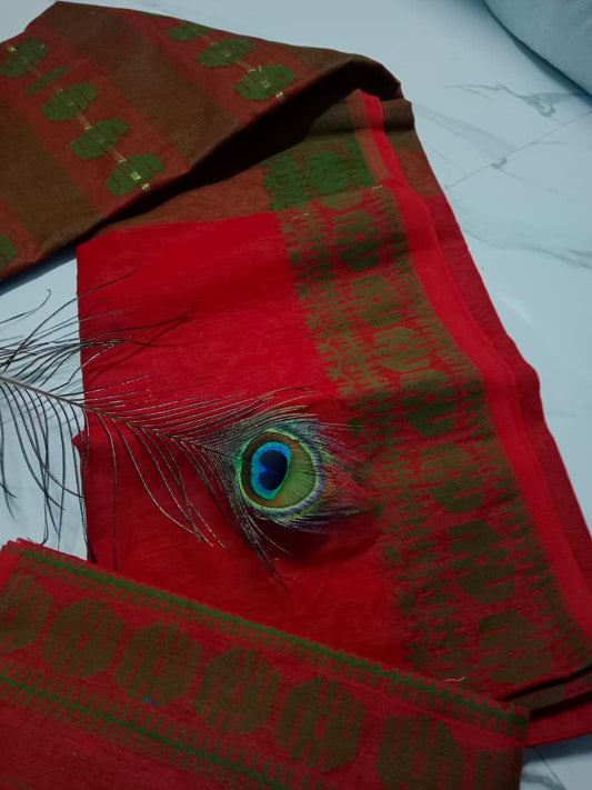 Jamron | Soft Cotton Jamdani Saree