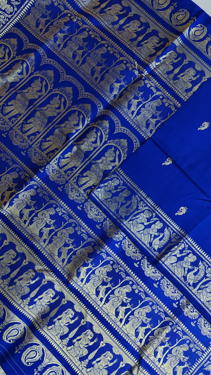 Baluchari sarees.
Material silk with bp.
With silkmark.