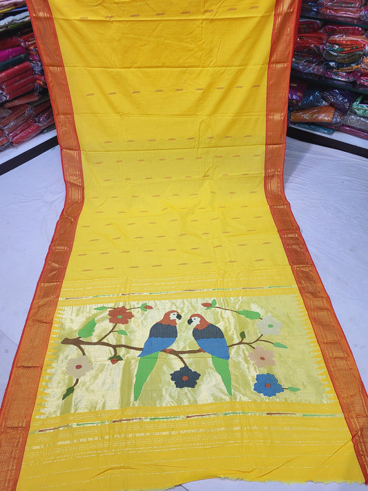 Jhanvi  | Cotton Handloom Paithani Saree