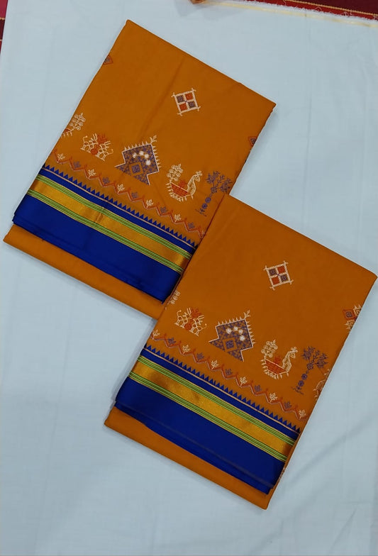 Wadkar | Karnataka Kasuti work saree